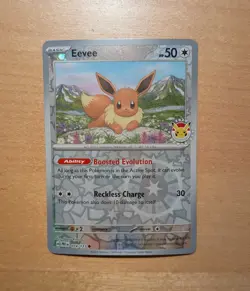 Pokemon TCG Eevee 074 Reverse Cosmos Holo Pokemon Day 2025 Stamped Promo - Image 1