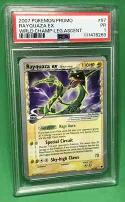 PSA 1 PR Rayquaza ex 97/101 Pokemon Promo World Championships Legendary Ascent - Image 1