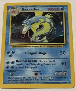 Gyarados Holo Base Set 6/102 Pokemon Card – LP WOTC - Image 1