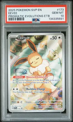 2025 POKEMON BLACK STAR PROMO #173 EEVEE PRISMATIC EVOLUTIONS ETB PSA 10 - Image 1