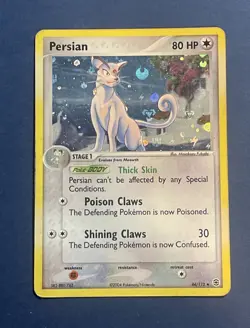 Pokemon Persian EX FireRed & LeafGreen 44/112 80 HP Stage 1 Holo Trading Card - Image 1