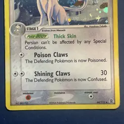 Pokemon Persian EX FireRed & LeafGreen 44/112 80 HP Stage 1 Holo Trading Card - Image 3