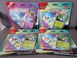 4x Pokemon Prismatic Evolutions tech sticker collection - Sealed LOT - Image 1