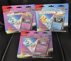 Pokemon TCG Prismatic Evolutions Tech Sticker Collection Set Lot Of 3 Sealed New - Image 1