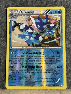 Pokemon TCG Greninja Reverse Holo Rare Card 40/122 XY Breakpoint NM - Image 1