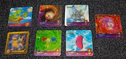 Lenticular Pokemon Cards Artbox 7 Cards Lot - Blastoise Roselia Luvdisc Aron - Image 1