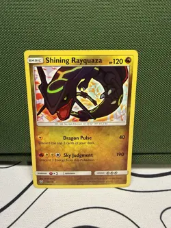 Shining Rayquaza 56/73 Shining Legends Shiny Holo Rare Pokemon TCG Card - Image 1