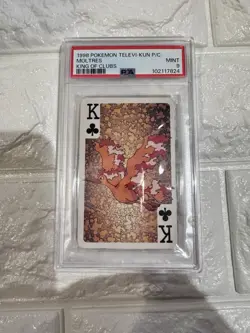 PSA9 1998 POKEMON TELEVI-KUN MAGAZINE PLAYING CARDS MOLTRES KING OF CLUBS - Image 3
