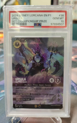 2024 DISNEY LORCANA EN P1- PROMO #38 URSULA - SEA WITCH QUEEN Graded PSA 10 - Image 1
