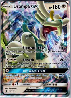 Drampa GX 115/145 SM - Guardians Rising - Pokemon Card - NM - Image 1