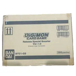 BANDAI DIGIMON CARD GAME RELEASE SPECIAL BOOSTER VER 1.0 CASE 288 PACKS BT01-03 811039034320 - Image 1