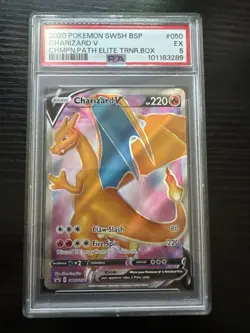 PSA 5 Charizard V SWSH050 SWSH: Sword & Shield Promo Cards Holo - Image 1