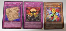 yugioh 3 cards treasure map hero spirit and blockman for buyer sinisterdee66 - Image 1