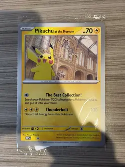 Pikachu At The Museum | Jumbo Card | Natural History Museum | small plastic tear - Image 1