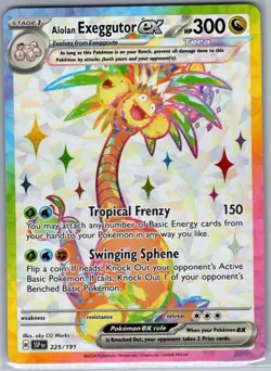 Alolan Exeggutor ex - 225/191 SV08: Surging Sparks - Pokemon Card - NM - Image 1