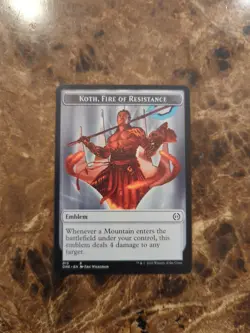 Emblem - Koth, Fire of Resistance Phyrexia: All Will Be One Regular NM MTG - Image 1