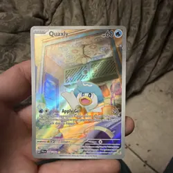 Pokemon Quaxly 206/193 Sv02: Paldea Evolved Illustration Rare Full Art Holo - Image 1