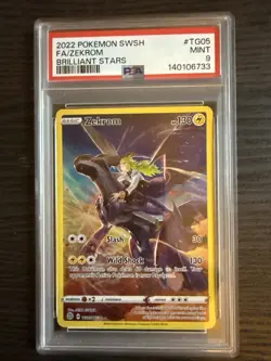 Zekrom TG05/TG30 Full Art 2022 Pokemon SWSH Brilliant Stars PSA 9 Mint - Image 1