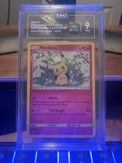 Pokemon Holo Mimikyu 2019 - Black Star Promo SM163 TAG 9 (1st TAG graded!) 🔥 - Image 3