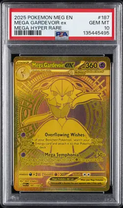 2025 POKEMON MEG EN-MEGA EVOLUTION MEGA HYPER RARE #187 MEGA GARDEVOIR EX PSA 10 - Image 1