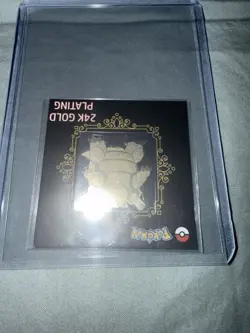 Blastoise 24K Gold Plated Pokemon Sticker Korean Striking Popping Candy - Image 4