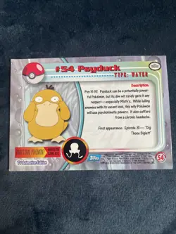 Topps Chrome 2000 Pokemon #54 Psyduck T.V. Refractor Holo LP Nintendo - Image 2