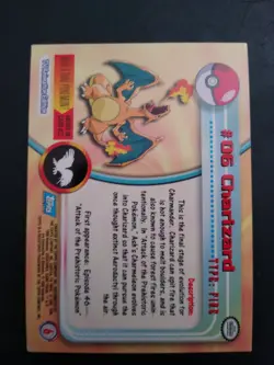 Topps Pokemon Charizard #06 (TV Animation Edition) Holo Foil Blue Logo NM - Image 4