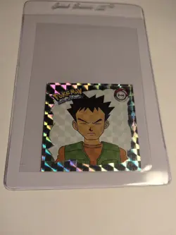 1999 Artbox Pokemon Stickers Series 1 - Brock #PR34 PRISM PRIZM - LP - Image 1
