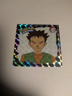 1999 Artbox Pokemon Stickers Series 1 - Brock #PR34 PRISM PRIZM - LP - Image 2