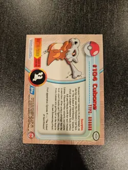 Topps Pokemon Cubone #104 2000 TV Animation Edition Non Holo Blue Logo - Image 2