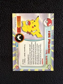 1999 Pokemon TV Animation Series 1 #25 Pikachu Blue Logo - Image 2