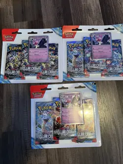 Pokemon TCG Booster Pack Sealed Lot Of 3 Blister Packs - Image 1