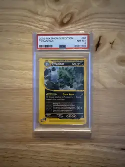 PSA 8 - 2002 Pokemon Expedition Tyranitar #66 Non-Holo Vintage Rare - Image 1