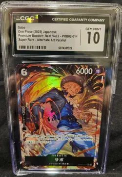 Sabo #PRB02-014 - One Piece - Alternate Art Parallel Super Rare CGC GEM MINT 10 - Image 3