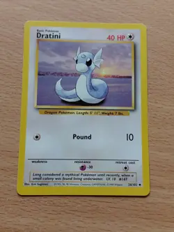 Pokemon Trading Card Game TCG Dratini Base Set Regular 26/102 Regular 1999 - Image 1