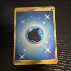 Pokemon TCG Water Energy 124/111 SM Crimson Invasion Secret Rare Foil Card - Image 1