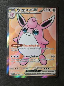 Wigglytuff ex 187/165 Pokemon Card 151 Ultra Rare Pokemon TCG (1C) - Image 1