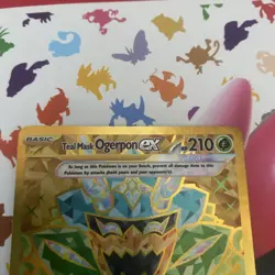 Pokemon TCG Teal Mask Ogerpon EX Twilight Masquerade Hyper Rare Card 221/167 - Image 5