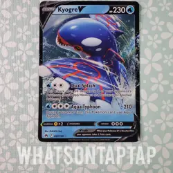 Pokemon Card Kyogre V 037/159 Ultra Rare Sword Shield Crown Zenith Singles LP - Image 1