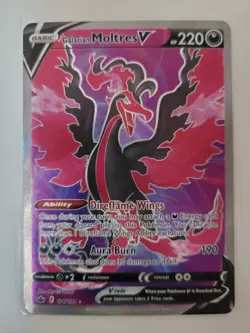 Pokemon TCG Galarian Moltres V Sword & Shield Chilling Reign Holo Card 176/198 - Image 1