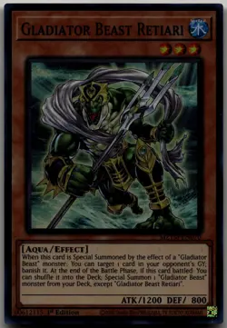 Gladiator Beast Retiari Super Rare Maze of the Master MZTM-EN070 LP - Image 1