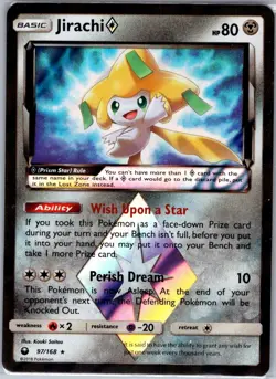 Jirachi Prism Star 97/168 SM - Celestial Storm - Pokemon Card - NM - Image 1