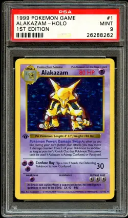 Complete PSA 9 MINT 1st Edition BASE SET 16 Card HOLO Set Pokemon Cards - Image 2