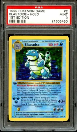 Complete PSA 9 MINT 1st Edition BASE SET 16 Card HOLO Set Pokemon Cards - Image 3