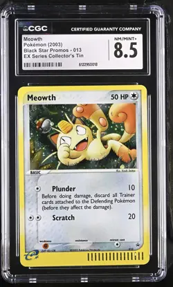 CGC 8.5 Meowth 2003 Black Star Promo 013 Holo Pokemon Card - Image 1