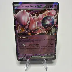 Team Rocket's Mewtwo ex 216 Sv: Scarlet & Violet Promo Cards Holo Pokemon TCG - Image 1