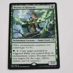 MTG Weaver of Harmony - Kamigawa: Neon Dynasty (NEO) #213 - Rare NM Magic Card - Image 1