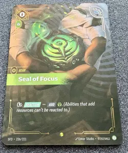 Seal of Focus 226/221 Overnumbered | League of Legends Gear Card - Image 1