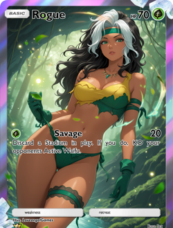 LoveangelGames-Season 4- Custom Card- Waifu Universe-Rogue-Savage - Image 1