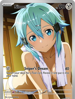 LoveangelGames-Season 2- Custom Card- Waifu Universe- Sinon Dream - Image 1